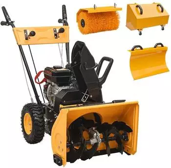 vidaXL 4-in-1 Schneefr&auml;se & Kehrmaschine Benzin 6,5PS (3102972)