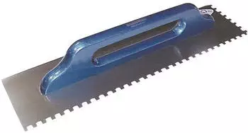 Haromac Schweizer Glättekelle 500x130mm Zahn 10x10mm Buchenholzgriff Edelstahl (10551010)