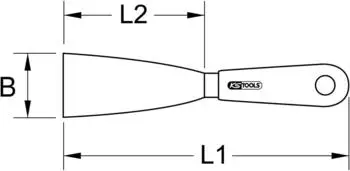 KS Tools BERYLLIUMplus Schaberspachtel biegsam 100mm (962.0306)