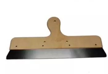 Toolland Fl&auml;chenspachtel Edelstahl, Holzgriff, 400mm (HE937400)