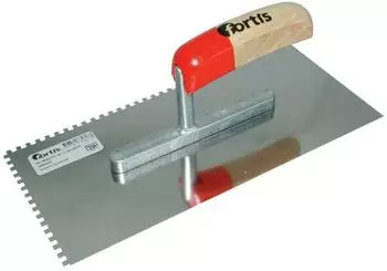 Fortis Glättekelle gezahnt, rostfrei, 280x130mm, Zahnung 4x4mm (4248815547)