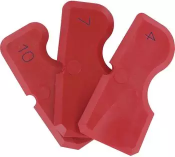 Reisser-Schraubentechnik Silikonblitz Fugengl&auml;tter-Set 3-tlg., rot (4mm, 7mm, 10mm)