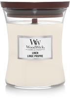 Woodwick Linen Duftkerze mit Holzdocht 275 g, Grundpreis: &euro; 90,- / l