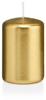 Wiedemann Kerzen Stumpenkerzen gold lackiert, 80 x 50 mm, 4 Stück (WK218162.26)
