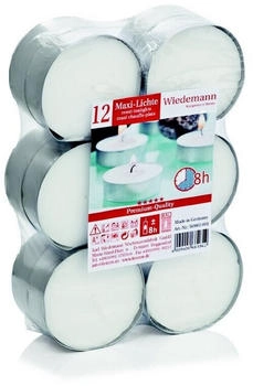 Wiedemann Kerzen Flatpack Maxi-Teelichte 8h 19x57mm 12er (569003.04)