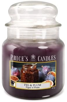 Price's Candles Price's - Fig & Plum Medium Jar - Sweet Delicious Quality Fragrance - Long Lasting Scent - Up to 90 Hour Burn Time