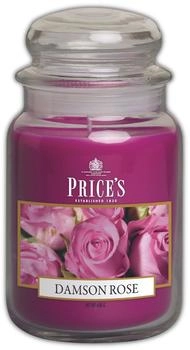 Price's Candles Price's - Damson Rose Large Jar - Sweet Delicious Quality Fragrance - Long Lasting Scent - Up to 150 Hour Burn Time