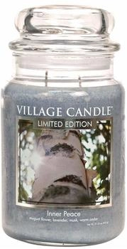 Village Candle Große Apotheker-Duftkerze im Glas, 600 ml, Grau