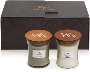 WoodWick Fireside & Linen Geschenkset mit Holzdocht (gift box)