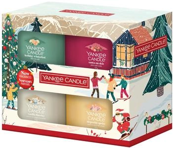 Yankee Candle Weihnachtsduftkerzen Geschenkset 4 Gefüllte Mini-Votivkerzen Après Ski Kollektion
