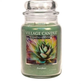 Village Candle Awaken Spa -Tradition Jar 2-Dochtkerze Eukalypthus/Pfefferminze 602g Large -Limited Edition