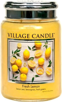 Village Candle Fresh Lemon Große Apothekerdose Duftkerze Gelb 602.4 g