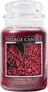 Village Candle Duftkerze im Glas (groß) Cranberry Bog Tradition Edition mit 2-Docht Technologie