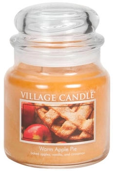 Village Candle Duftkerze im Glas, Duft Warmer Apfelkuchen, mittelgroß, 473 ml Medium (454,6 ml (16 Brit. Unzen)
