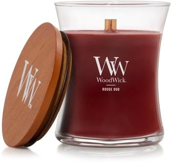 WoodWick Rouge Oud Duftkerze mit Holzdocht 275 g