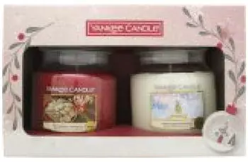 Yankee Candle Snow Globe Wonderland / Peppermint Pinwheels 2x411g Geschenkset Weihnachten