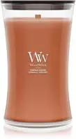 Woodwick Pumpkin Praline Duftkerze mit Holzdocht 610 g