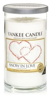Yankee Candle Decor L Pillar Snow in Love Glas weiß 8,3x8,3x19,2cm (1286799E)