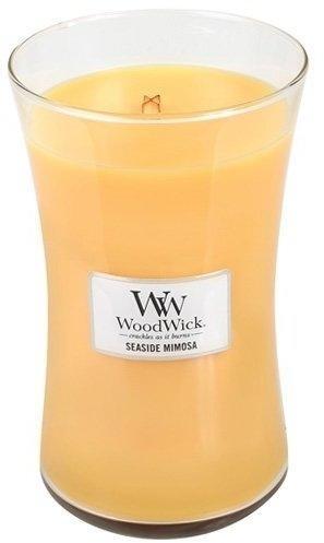 WoodWick Duftkerze im Glas mit Holzdeckel Mimosa Zitrus und Champagner (93085)