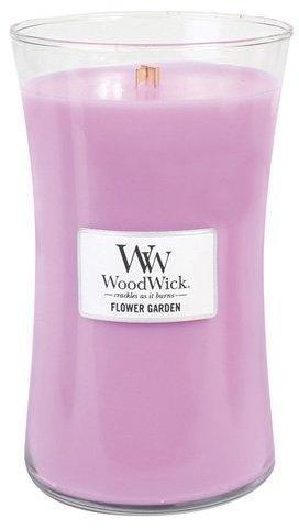 WoodWick Blumengarten große Duftkerze Classic mit Holzdeckel 609,5g Glas rosa 10,1x10,6x17,7cm (93097EU)