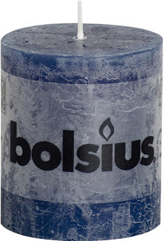 Bolsius Rustic Stumpenkerze 80/68mm dunkelblau