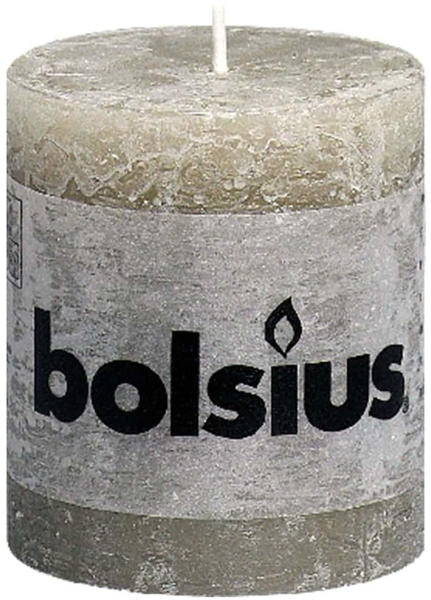 Bolsius Rustic Stumpenkerze 80/68mm grau