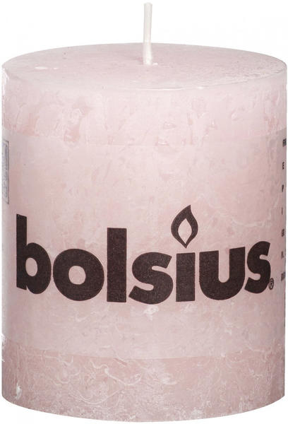 Bolsius Rustic Stumpenkerze 80/68mm gefrostetes pink