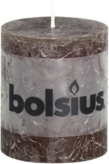 Bolsius Rustic Stumpenkerze 80/68mm schokobraun