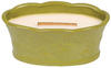 WoodWick Apfelkorb Duftkerze in Keramikgefäß mit Heartwick Holzdocht 388,4g Glas grün/weiß 19,3x10,1x9,1cm (13265)