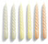 HAY Set of 6 Twisted Candles Grey/Peach/Yellow