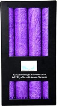 Kerzenfarm Hahn Stabkerzen 250x22cm (4 Stk.) violett