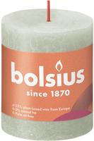 Bolsius - Rustik Stumpenkerze Nebliges Gr&uuml;n, H&ouml;he 8 Cm, &Oslash; 6,8 Cm Stumpen- Und