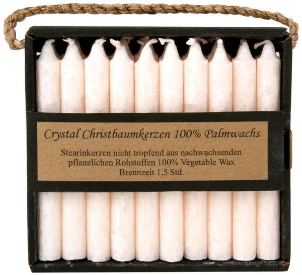 Kerzenfarm Hahn Crystal Christbaumkerzen (20 Stk.) elfenbein