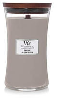 WoodWick 93106E, WoodWick Scented candle with wooden lid - Fireside