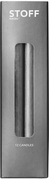 Stoff Nagel Taper Candle 12-Pack (Anthracite)