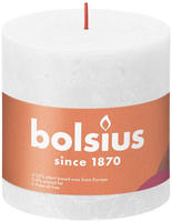 Bolsius - Rustik Stumpenkerze Wolkiges Wei&szlig;, H&ouml;he 10 Cm, &Oslash; 10 Cm Stumpen- Und