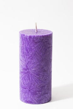 Kerzenfarm Hahn Stumpenkerzen aus Stearin 64 x 135 mm violett