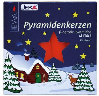 Ebersbacher Kerzenfabrik Pyramidenkerzen für Pyramiden rot 18/100 18 Stk.