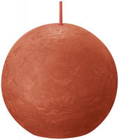 Bolsius Rustik Kugelkerze Herbstliches Orange, Durchmesser 7,6 Cm Stumpen- Und