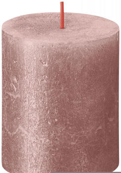 Bolsius Rustic Stumpenkerze 80/68mm Shimmer Rosa