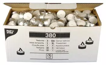 Papstar Teelichte &Oslash;38x14mm 380er wei&szlig; (13804)