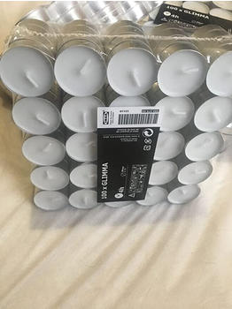 Ikea Teelichter ohne Duft 100er weiß (500.979.95)