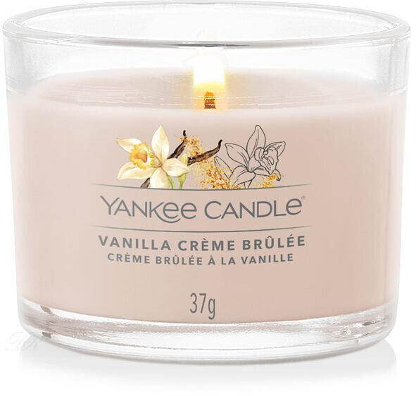 Yankee Candle Votivkerze im Glas Vanilla Crème Brulee 37g