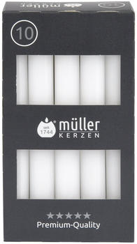 M&uuml;ller Kerzen Tafelkerzen 175/20 10er Pack wei&szlig; (2221752282)