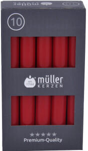 Müller Kerzen Tafelkerzen 175/20 10er Pack rot (2221752291)