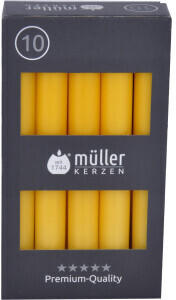 M&uuml;ller Kerzen Tafelkerzen 175/20 10er Pack gelb (2221752237)