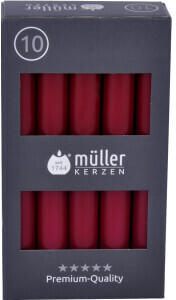 M&uuml;ller Kerzen Tafelkerzen 175/20 10er Pack weinrot (2221752247)