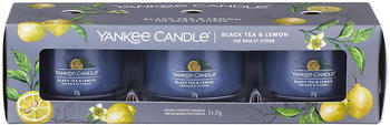 Yankee Candle Black Tea & Lemon Set Votive 3 x 37g