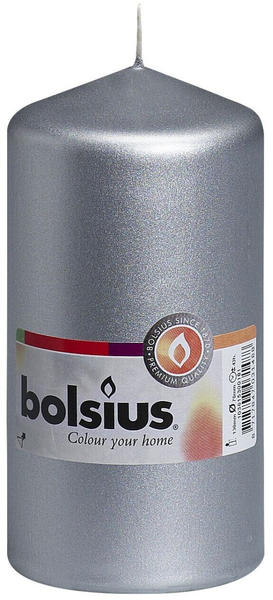 Bolsius Stumpenkerze 130/68mm silber
