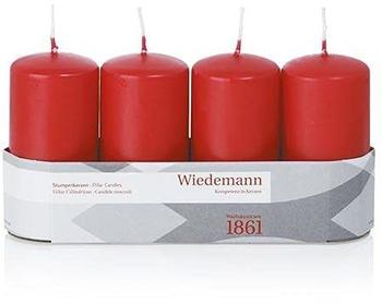 Wiedemann Kerzen Stumpenkerzen 10x5cm 4er-Set rot (218156.01)